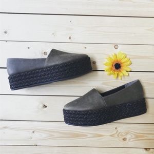 All Saints Bora Plantform Espadrilles NEW
